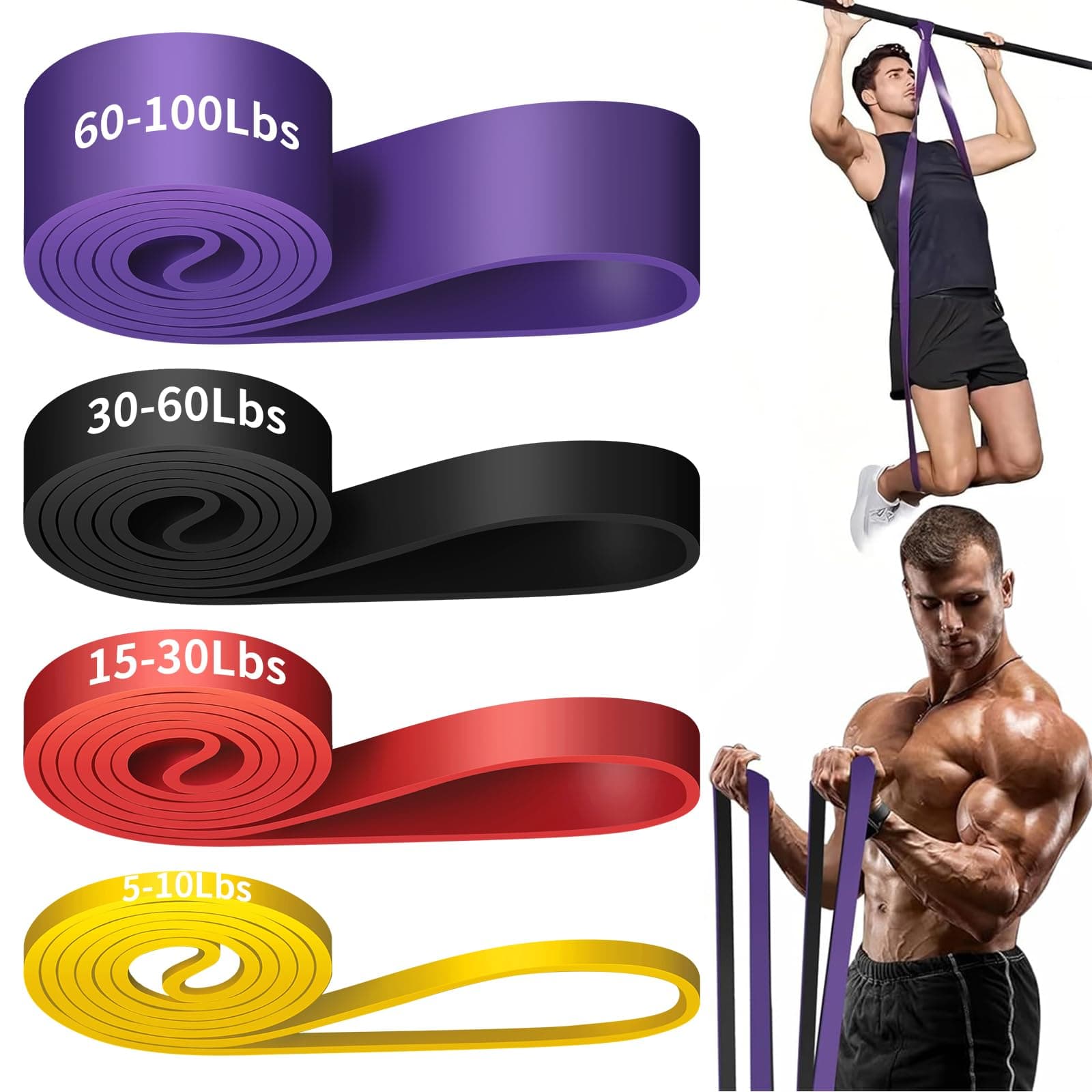 Alllvocles Resistance Band, Pull Up Assistance Band Set for Legs, Working Out, Muscle Training, Physical Therapy, Shape Body, Men Women on Amazon.ae - Price Tracker