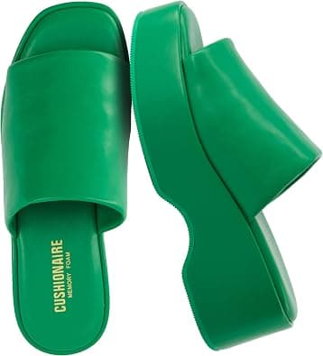 CUSHIONAIRE Women's Spin one band platform sandal with +Memory Foam على Amazon.ae - متتبع الأسعار