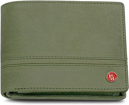 HORNBULL Denial Leather Wallet for Men | Wallets Men with RFID Blocking | Mens Wallet Leather (Green) on Amazon.ae - Price Tracker