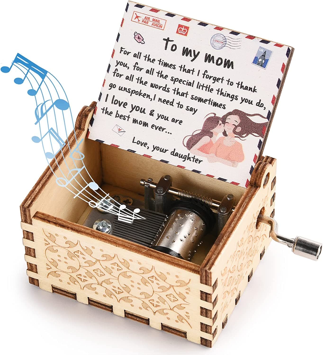 SYOSI Mom Birthday Gifts Music Box from Daughter, You are My Sunshine Mechanism Vintage Personalized Vintage Cute Box Daughter to Mom Gifts for Mothers Day for Mothers Day Birthday on Amazon.ae - Price Tracker