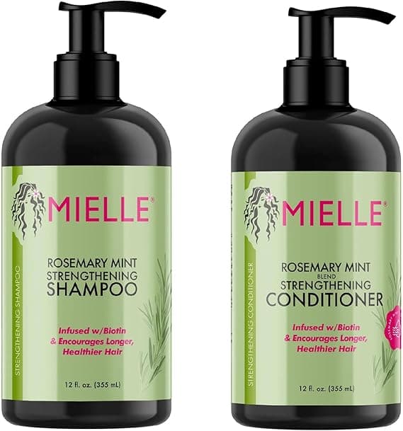 Mielle Organics New Mielle - Rosemary Mint - Biotin Infused - Encourages Growth Hair Products for Stronger and Healthier Hair - Shampoo &amp; New Conditioner Styling Bundle Set 2 PCS on Amazon.ae - Price Tracker