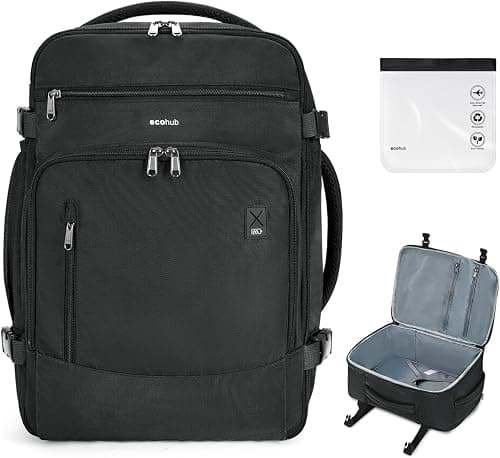 ECOHUB Travel Backpack for Airline Approved, Carry on Backpack with 15.6" Laptop Pocket for International Travel Bag on Amazon.ae - Price Tracker