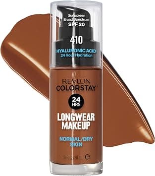 Revlon ColorStay Makeup for Normal/Dry Skin SPF 20, Longwear Liquid Foundation, with Medium-Full Coverage, Natural Finish, Oil Free, 410 Cappuccino, 1.0 oz - Best Deal Finder
