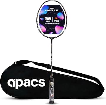 Apacs Finapi 232 (Unstrung, 38 LBS Max Tension) Made in Vietnam | 100% Japanese Graphite | High Modulus | High Power Badminton Racket with Free Full Cover | G1-4 1/4 inches على Amazon.ae - متتبع الأسعار