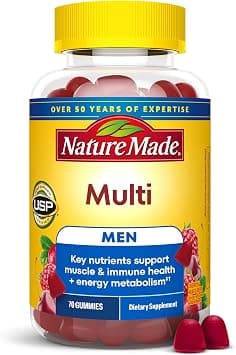 Nature Made Multi for Him, Dietary Supplement for Energy Metabolism Support, 70 Multivitamin Gummies, 35 Day Supply على Amazon.ae - متتبع الأسعار