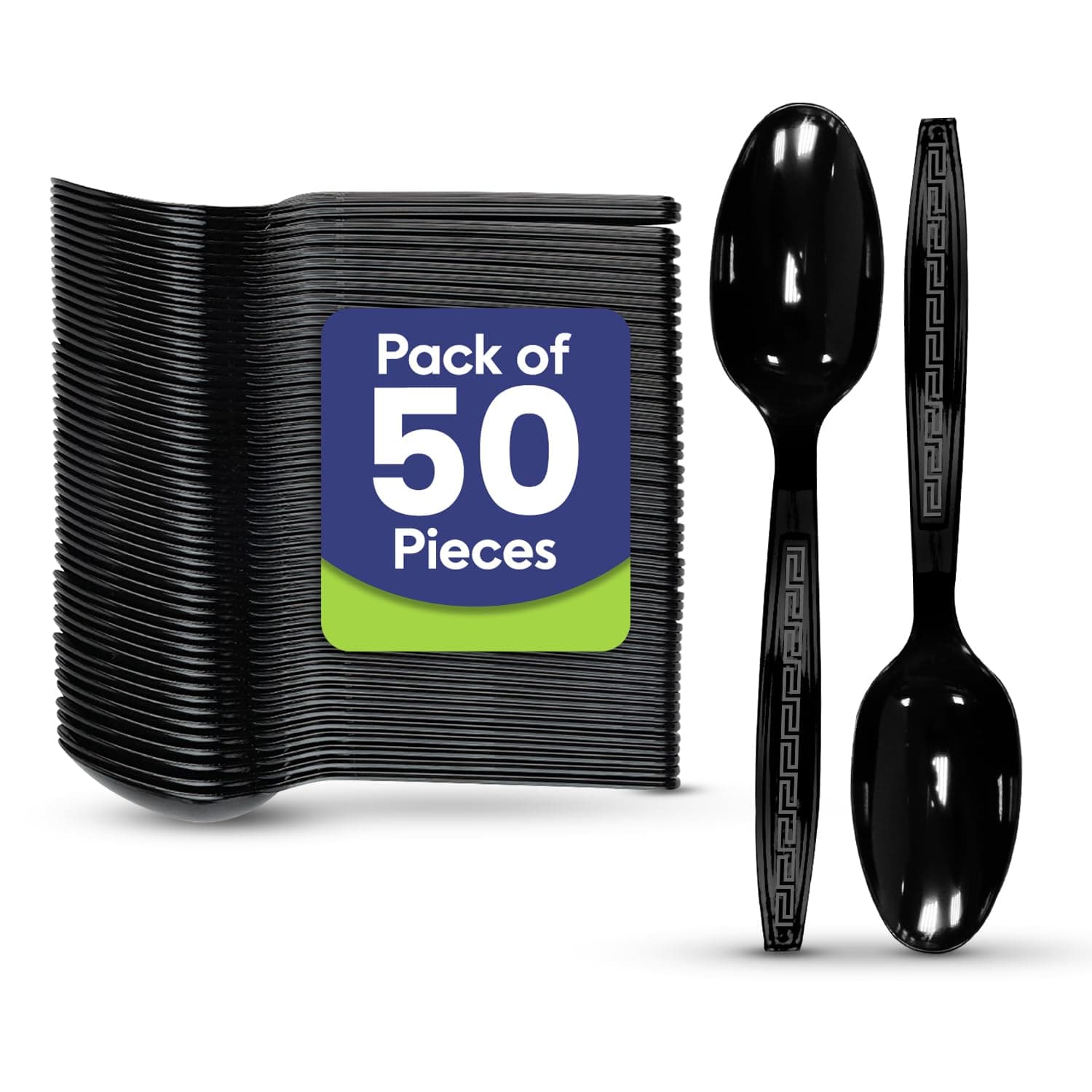 SNH Packing 50 Pieces Black Plastic Spoon - Heavyweight Disposable Spoon, Heavy Duty Black Cutlery - Plastic Utensils - Perfect for Parties and Restaurants on Amazon.ae - Price Tracker