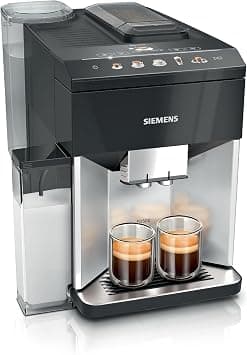 Siemens EQ500 Fully Automatic Coffee Maker with CoffeeSelect Display, oneTouch DoubleCup, Aroma Double Shot, AutoMilk Clean and CeramDrive in Silver and Piano Black - متتبع أسعار Amazon.sa