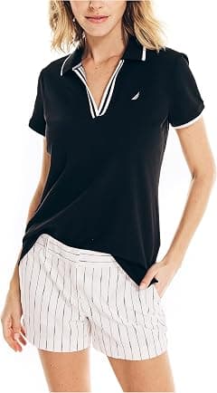 Nautica womens Nautica Sustainably Crafted Ocean Split-neck Polo Nautica Sustainably Crafted Ocean Split-Neck Polo - Amazon.ae Price Tracker