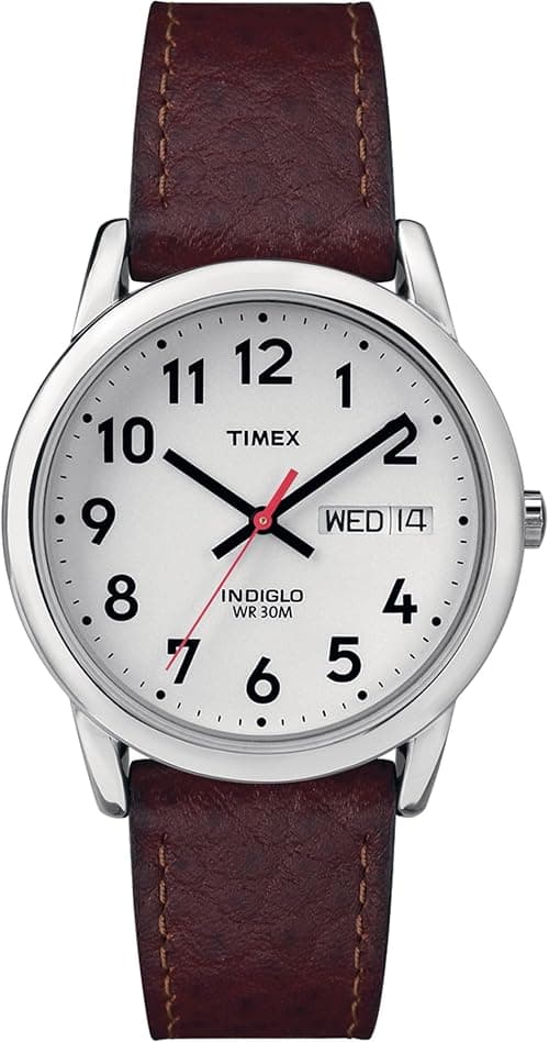 Timex Easy Reader Day-Date Leather Strap Watch on Amazon.ae - Price Tracker