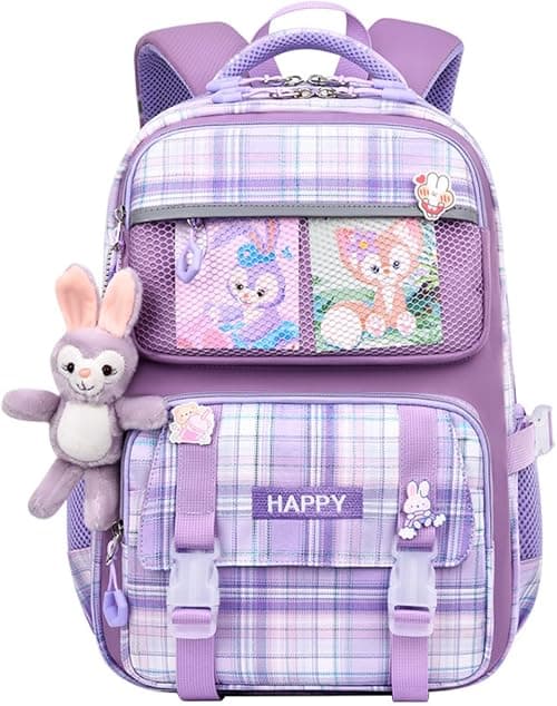 Girls backpack large capacity schoolbag water light schoolbag large capacity backp with laptop compart backpa suitable for elementar school 1~6 grade on Amazon.ae - Price Tracker