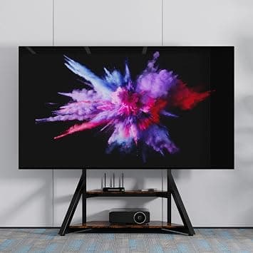 medla Floor TV Stand with Mount: Black TV Stand 2 Tier for 65-100 inch TV Table with Open Storage Floor TV Screen Holder Holds up to 100KG Max VESA 800x600MM على Amazon.ae - متتبع الأسعار