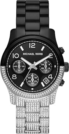 Michael Kors Runway Women's Chronograph Movement Watch with Stainless Steel Ceramic Leather Strap on Amazon.ae - Price Tracker