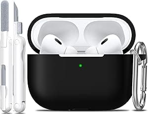 R-fun Compatible with AirPods Pro 2nd/1st Generation Case with Cleaning kit,Full Protective Silicone Compatible with Apple AirPods Pro 2023/2022/2019 Charging Case,Front LED Visible,Black - Amazon.ae Price Tracker
