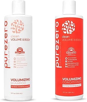 Purezero Volumizing Shampoo and Conditioner Set - For Fine Hair - Add Volume & Body - Zero Sulfates/Parabens/Dyes -100% Vegan & Cruelty Free - Great For Color Treated Hair on Amazon.ae - Price Tracker