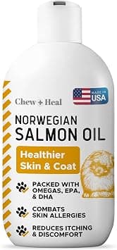 Salmon Oil For Dogs - Premium Fish Skin And Coat Health Omega 3 Supplement Supports Itchy 8 Oz Liquid Norwegian Dog Essential - Best Deal Finder