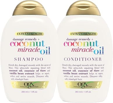 ogx Shampoo Damage Remedy+ Coconut Miracle Oil- 2 X 385ml - Best Deal Finder