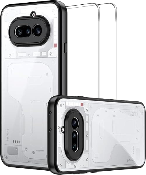 Lemxiee Cover for Nothing Phone 4a Case + [2 Pieces] Tempered Glass Film for Nothing Phone 4a Case with Shockproof & Non-Slip on Amazon.ae - Price Tracker