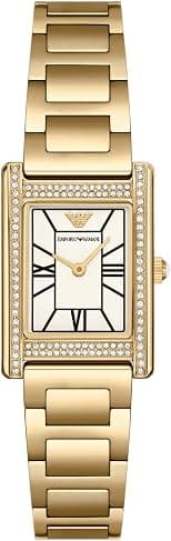 Emporio Armani Two-Hand Rectangular Women's Watch; Dress Watch for Women - Best Deal Finder