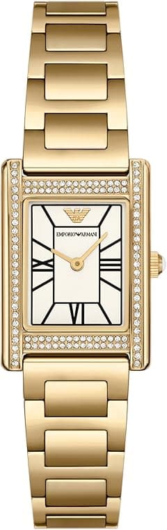 Emporio Armani Two-Hand Rectangular Women's Watch; Dress Watch for Women - Amazon.ae Price Tracker