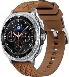 Diamond Pattern Leather Straps Compatible with Samsung Galaxy Watch 8 Strap 40mm 44mm, for Galaxy Watch 8 Classic 46mm Band, Soft & Stylish Replacement Wristband(NO WATCH) - متتبع أسعار Amazon.sa
