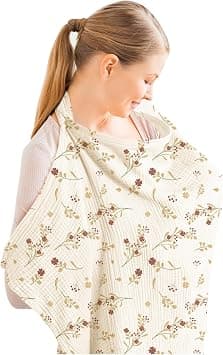 Nursing Cover for Baby Breastfeeding, Breathable 100% Cotton Breastfeeding Cover with Rigid Hoop for Mother Nursing Apron, Multi-use Carseat Canopy on Amazon.ae - Price Tracker