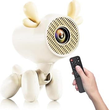 Portable Cartoon Pet Projector 4K Supported 1080P HD 150" Display, Auto Keystone & Focus, Zoom, 5G WiFi 6 12000 Lumens Compatible with Smartphone/Laptops/PC/USB Indoor/Outdoor Use على Amazon.ae - متتبع الأسعار