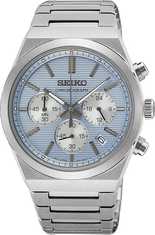 Seiko SSB459P1 Sports Chronograph Wrist Watch for Men, 40 mm Case Size, Silver/Silver on Amazon.ae - Price Tracker