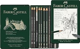 Faber Castell Set Pitt Graphite Pencil Tin 11-Pieces - متتبع أسعار Amazon.sa