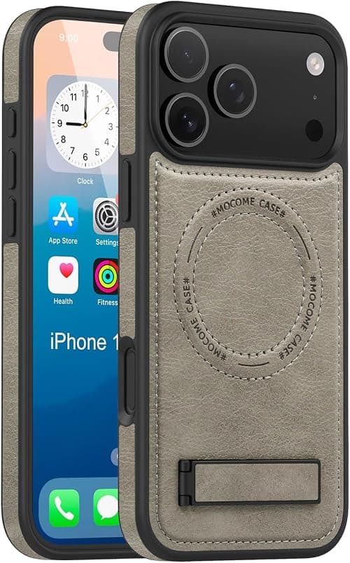 Lunivop for iPhone 17 Pro max Case PU Leather Stand Best Gray on Amazon.ae - Price Tracker