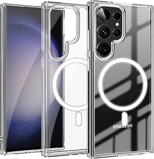 Case for Samsung Galaxy S25 Ultra Magnetic Hybrid Clear Case Compatible with Samsung Galaxy S25 Ultra, Compatible with MagSafe, PC with TPU Hybrid Technology (Samsung Galaxy S25 Ultra) على Amazon.ae - متتبع الأسعار