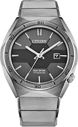 Citizen Men's Eco-Drive Sport Luxury Armor Watch in Super Titanium, Black Dial (Model: AW1660-51H), Black - Best Deal Finder