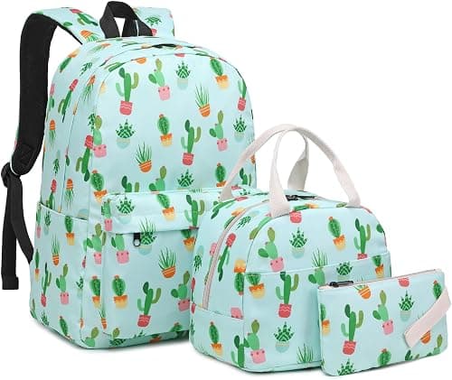 Girls School Backpack for Kids Teens, Elementary Middle School Backpacks Bookbag Set with Lunch Bag Pencil Case on Amazon.ae - Price Tracker