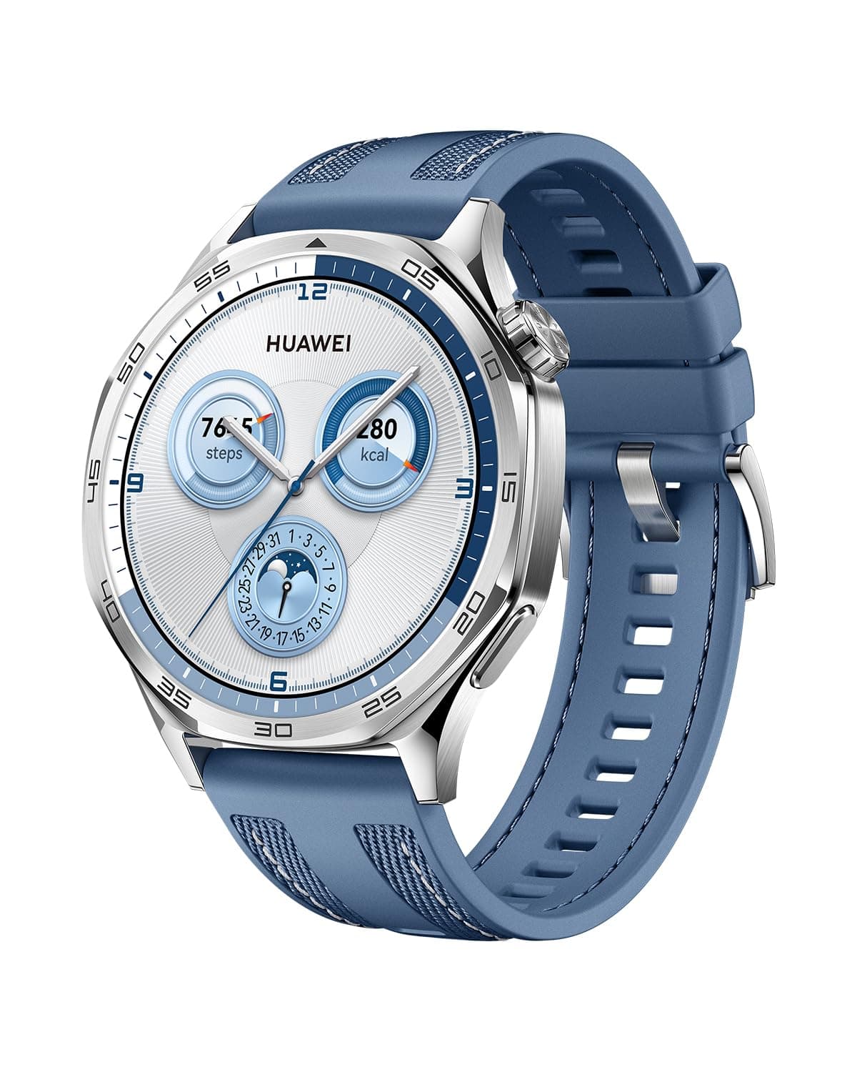 HUAWEI WATCH GT5 46mm Smartwatch, upto14 Days Battery Life,Sharp-Edged Design, Health Tracking, iOS & Android Compatible, HUAWEI Care+, 3 Month Extra warranty, Blue on Amazon.ae - Price Tracker
