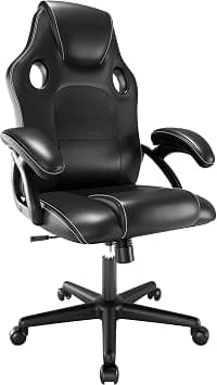 Play haha.Ergonomic high back seat with breathable mesh insert padded armrests tilt adjustment durable base lumbar support PU leather surface for gaming home or office use on Amazon.ae - Price Tracker