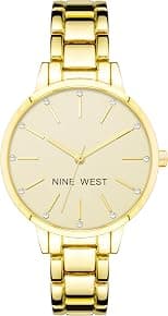 Nine West Women's Crystal Accented Bracelet Watch - Best Deal Finder