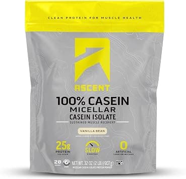 Ascent Native Fuel Micellar Casein Protein Powder - 0.9kg - Vanilla on Amazon - Best Deal Finder
