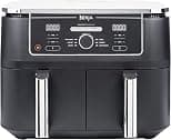 NINJA Freidora exenta de aceite Dual Zone Foodi MAX [AF400EU], 9,5 l de capacidad, 2 cajones, 6 modos de cocción, negra - Best Deal Finder