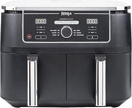 NINJA Freidora exenta de aceite Dual Zone Foodi MAX [AF400EU], 9,5 l de capacidad, 2 cajones, 6 modos de cocción, negra - Best Deal Finder