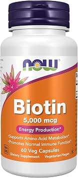 NOW Foods Biotin 5000mcg VCaps 60's - Amazon.ae Price Tracker