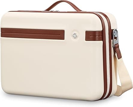 Samsonite Virtuosa Hardside Train Case, Crossbody Travel Makeup Case with Removable Strap, Off White on Amazon.ae - Price Tracker
