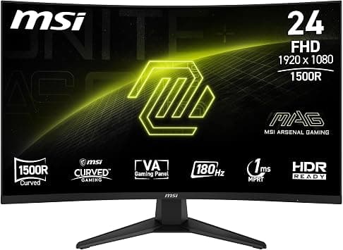 MSI MAG 244C 24 Inch FHD Curved Gaming Monitor - 1500R 1920 x 1080 VA Panel, 1ms, Adaptive Sync - DP 1.2a, HDMI 2.0b CEC على Amazon.ae - متتبع الأسعار