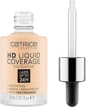 Catrice Hd Liquid Coverage Foundation, 002 Porcelain Beige, 130 ml on Amazon.ae - Price Tracker