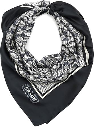 Coach womens Vintage Signature C Printed Silk Square Scarf - Best Deal Finder