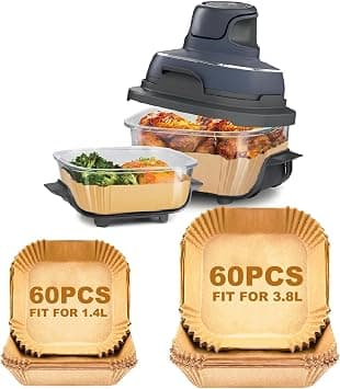 Pack of 120 Airfryer Baking Paper for Ninja CRISPi Portable Hot Air Fryer 3.8L & 1.4L FN101EUGY, Baking Paper Hot Air Fryer for Ninja CRISPi FN101EUST, FN101EUSG, Airfryer Accessories على Amazon.ae - متتبع الأسعار