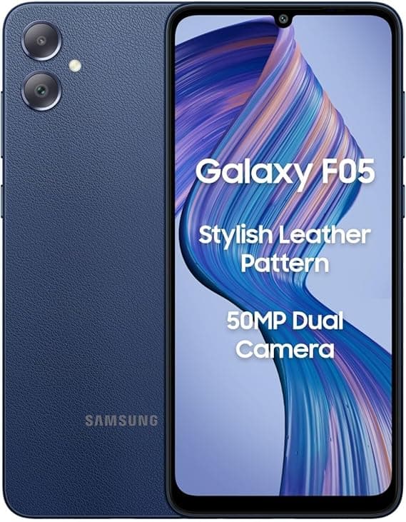 Samsung Galaxy F05 (Twilight Blue, 64GB Storage, 4GB RAM) | MediaTek Helio G85 | 50MP Dual Camera | 8MP Front Camera | 5000mAh Battery | 25W Fast Charging | 90Hz Display | Dual Sim on Amazon.ae - Price Tracker