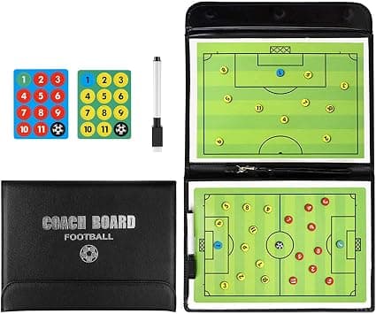 VolksRose Soccer Coaching Board, Magnetic Football Tactics Strategy Board, Foldable Erasable Coaches Clipboard Kit with Magnets Marker Pen, Coach Training Equipment for Teaching and Game Plan على Amazon.ae - متتبع الأسعار