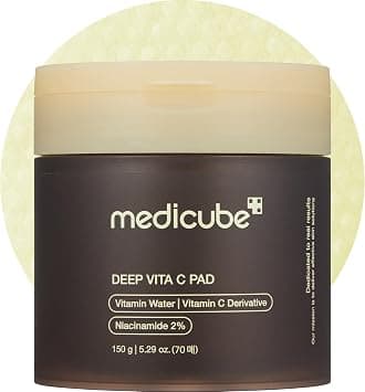 medicube Deep Vita C Facial Pads, Vitamin C Toner Pads for Uneven Skin Tone, 500,000PPM of vitamin water & 3 types of vitamin, Hydrating & Resurfacing (70 sheets) - Best Deal Finder