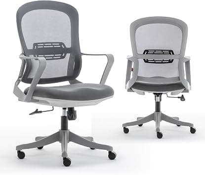 2577G Office Chair, Ergonomic Home Office Chair Computer Desk Chairs with Lumbar Support, Breathable Mesh Executive Swivel Chair,Grey on Amazon.ae - Price Tracker