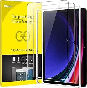 JETech Screen Protector for Samsung Galaxy Tab S9 11-Inch and Galaxy Tab S10 Lite / S10 FE / S9 FE 10.9-Inch, with Easy Installation Frame, Tempered Glass Film, HD Clear, 2-Pack on Amazon.ae - Price Tracker