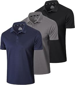 Gaiatiger 3er Pack Polo Shirts for Men Quick-Dry Men's T-shirts Moisture Wicking Comfortable Golfshirt Tops,Tees - Best Deal Finder